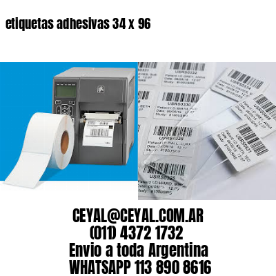 etiquetas adhesivas 34 x 96