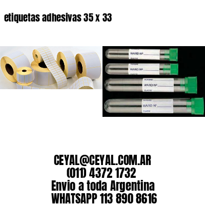 etiquetas adhesivas 35 x 33