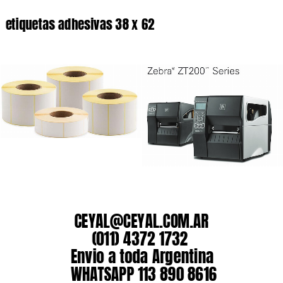 etiquetas adhesivas 38 x 62