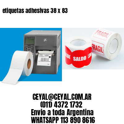 etiquetas adhesivas 38 x 83