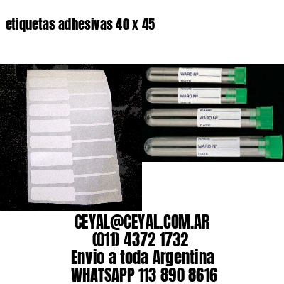 etiquetas adhesivas 40 x 45