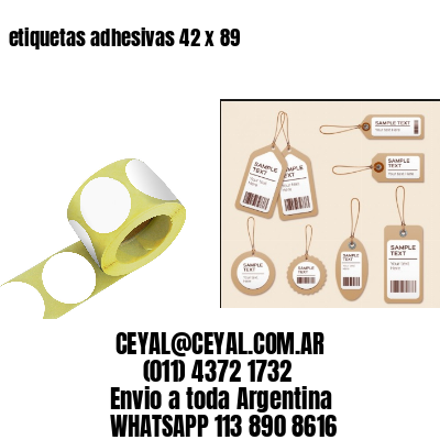 etiquetas adhesivas 42 x 89