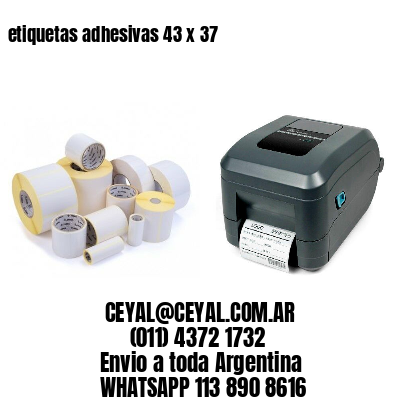 etiquetas adhesivas 43 x 37