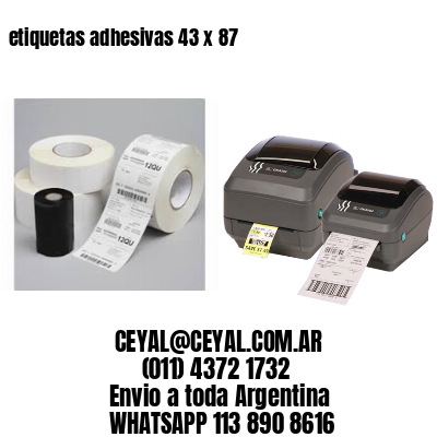 etiquetas adhesivas 43 x 87