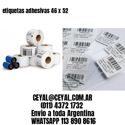 etiquetas adhesivas 46 x 52