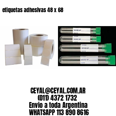 etiquetas adhesivas 48 x 68