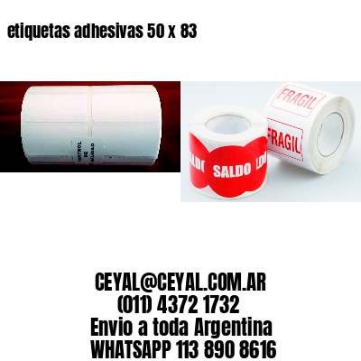 etiquetas adhesivas 50 x 83