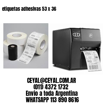 etiquetas adhesivas 53 x 36