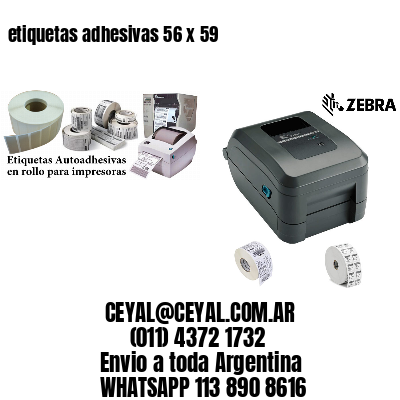 etiquetas adhesivas 56 x 59