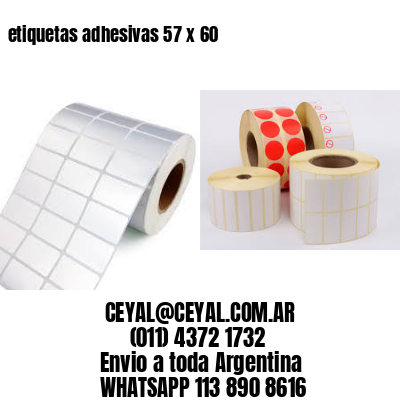 etiquetas adhesivas 57 x 60