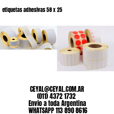 etiquetas adhesivas 58 x 25
