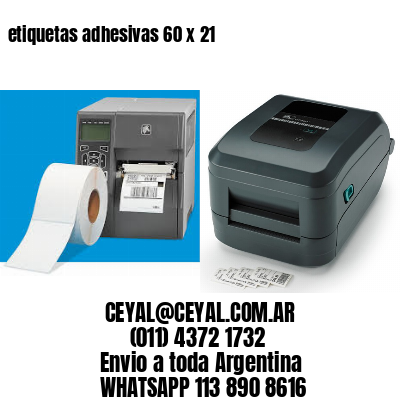 etiquetas adhesivas 60 x 21