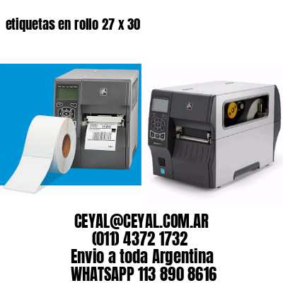 etiquetas en rollo 27 x 30