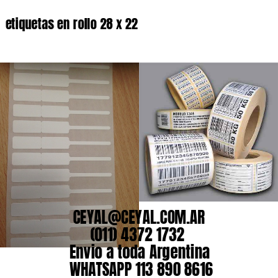 etiquetas en rollo 28 x 22