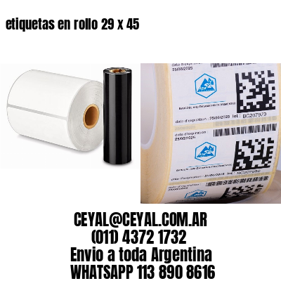 etiquetas en rollo 29 x 45