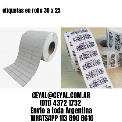 etiquetas en rollo 30 x 25