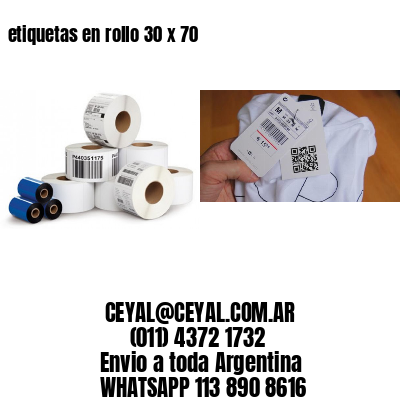 etiquetas en rollo 30 x 70