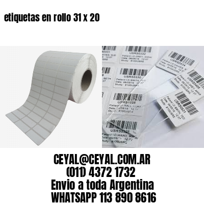 etiquetas en rollo 31 x 20