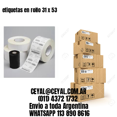 etiquetas en rollo 31 x 53