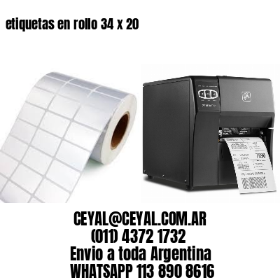 etiquetas en rollo 34 x 20