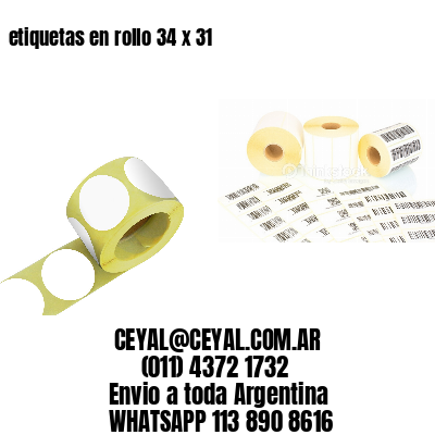 etiquetas en rollo 34 x 31