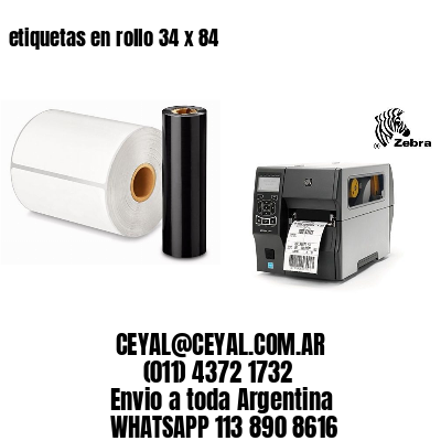 etiquetas en rollo 34 x 84