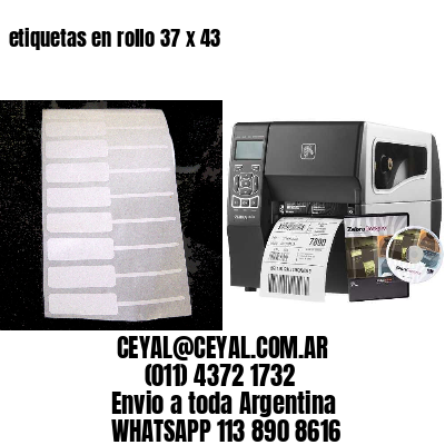 etiquetas en rollo 37 x 43