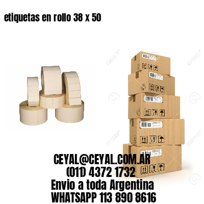 etiquetas en rollo 38 x 50