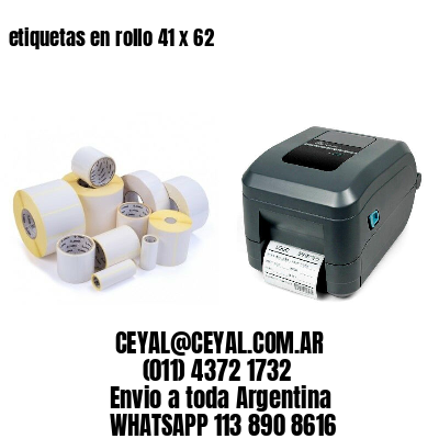 etiquetas en rollo 41 x 62