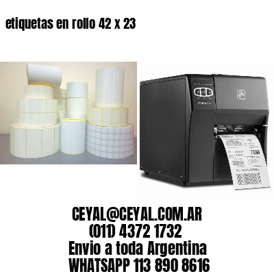 etiquetas en rollo 42 x 23