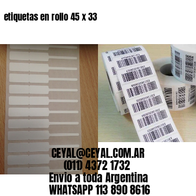 etiquetas en rollo 45 x 33
