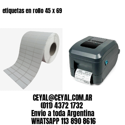 etiquetas en rollo 45 x 69