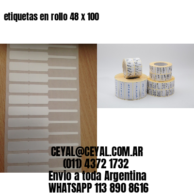 etiquetas en rollo 48 x 100