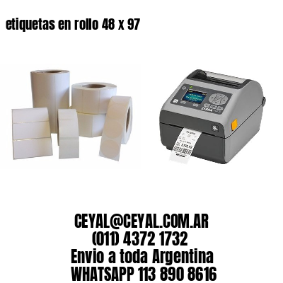 etiquetas en rollo 48 x 97