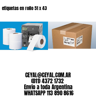 etiquetas en rollo 51 x 43