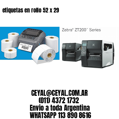 etiquetas en rollo 52 x 29