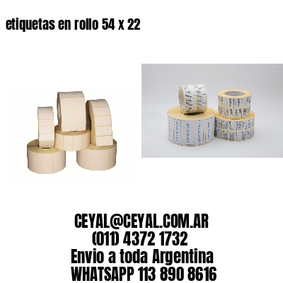 etiquetas en rollo 54 x 22