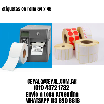 etiquetas en rollo 54 x 45