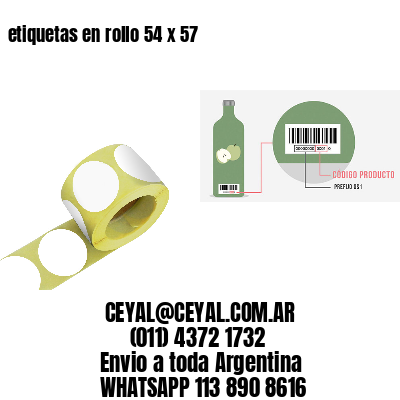 etiquetas en rollo 54 x 57