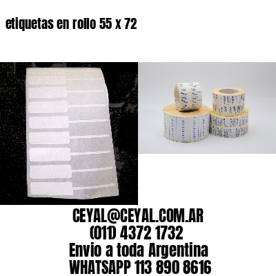 etiquetas en rollo 55 x 72