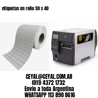 etiquetas en rollo 59 x 40