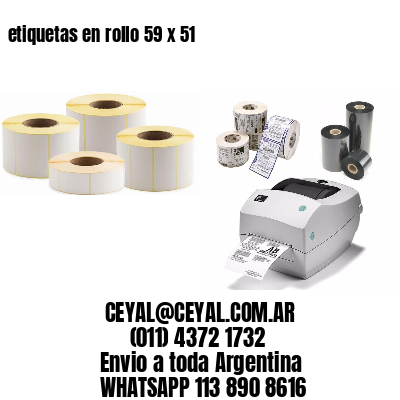 etiquetas en rollo 59 x 51