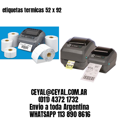 etiquetas termicas 52 x 92