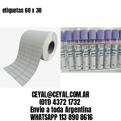 etiquetas 60 x 30