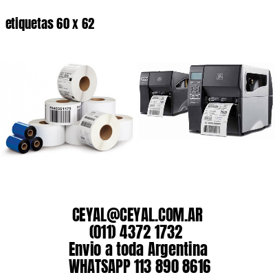 etiquetas 60 x 62