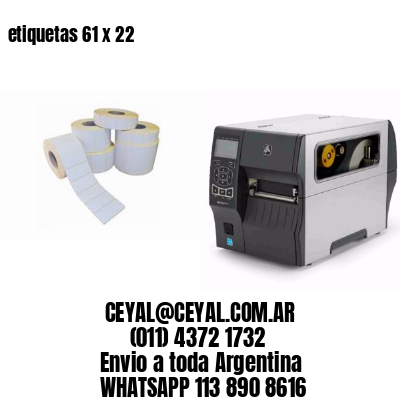 etiquetas 61 x 22