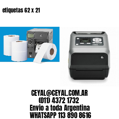 etiquetas 62 x 21