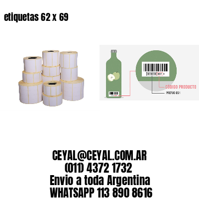 etiquetas 62 x 69