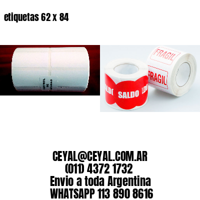 etiquetas 62 x 84