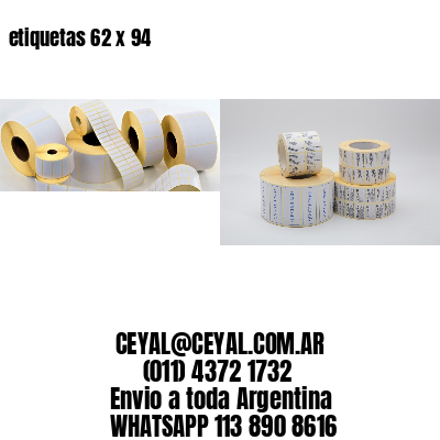 etiquetas 62 x 94